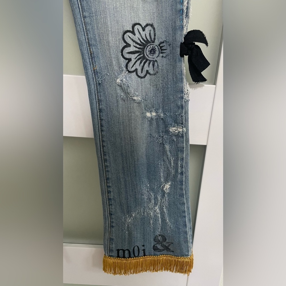 Restored by Design Upcycled American Eagle Jeans – One of a Kind Artisan Denim - Picture 7 of 13